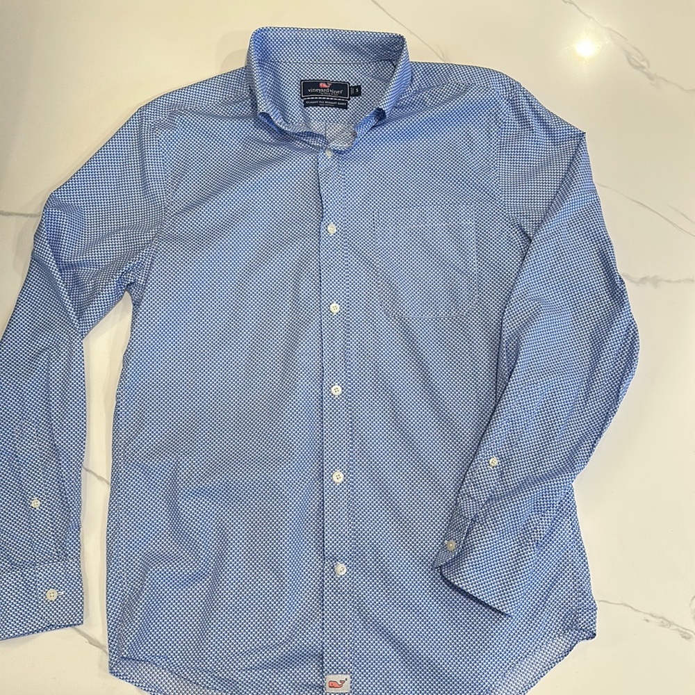 Vineyard Vines Sailboat Pattern Classic Fit Murray Shirt